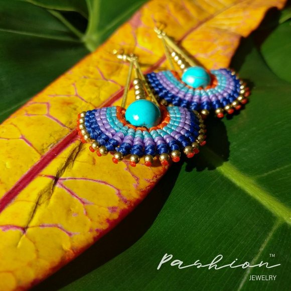 Boho-Chic-Gypsy handmade earrings - Picture 6 of 7